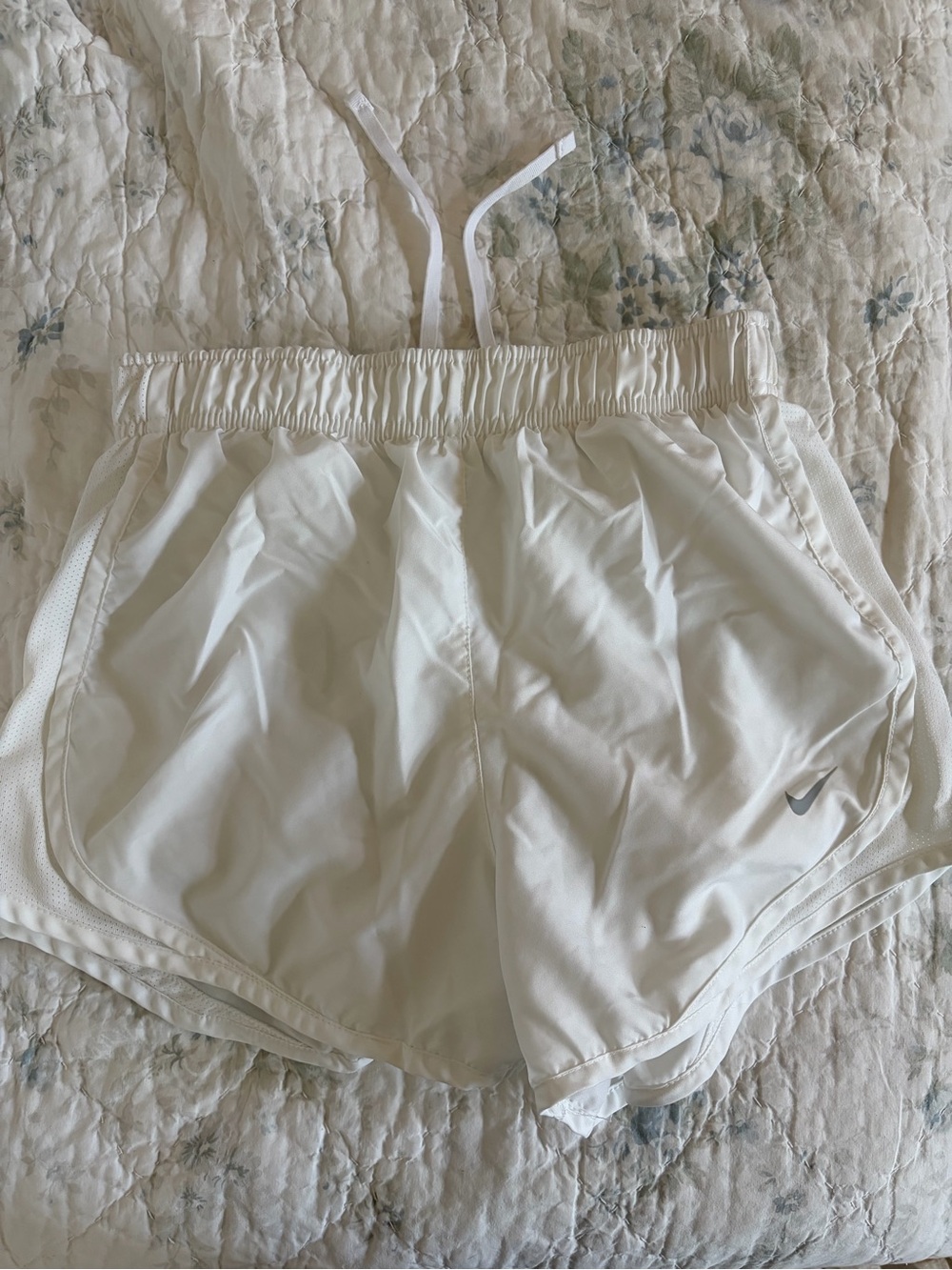 Nike Women's White Athletic Running Shorts